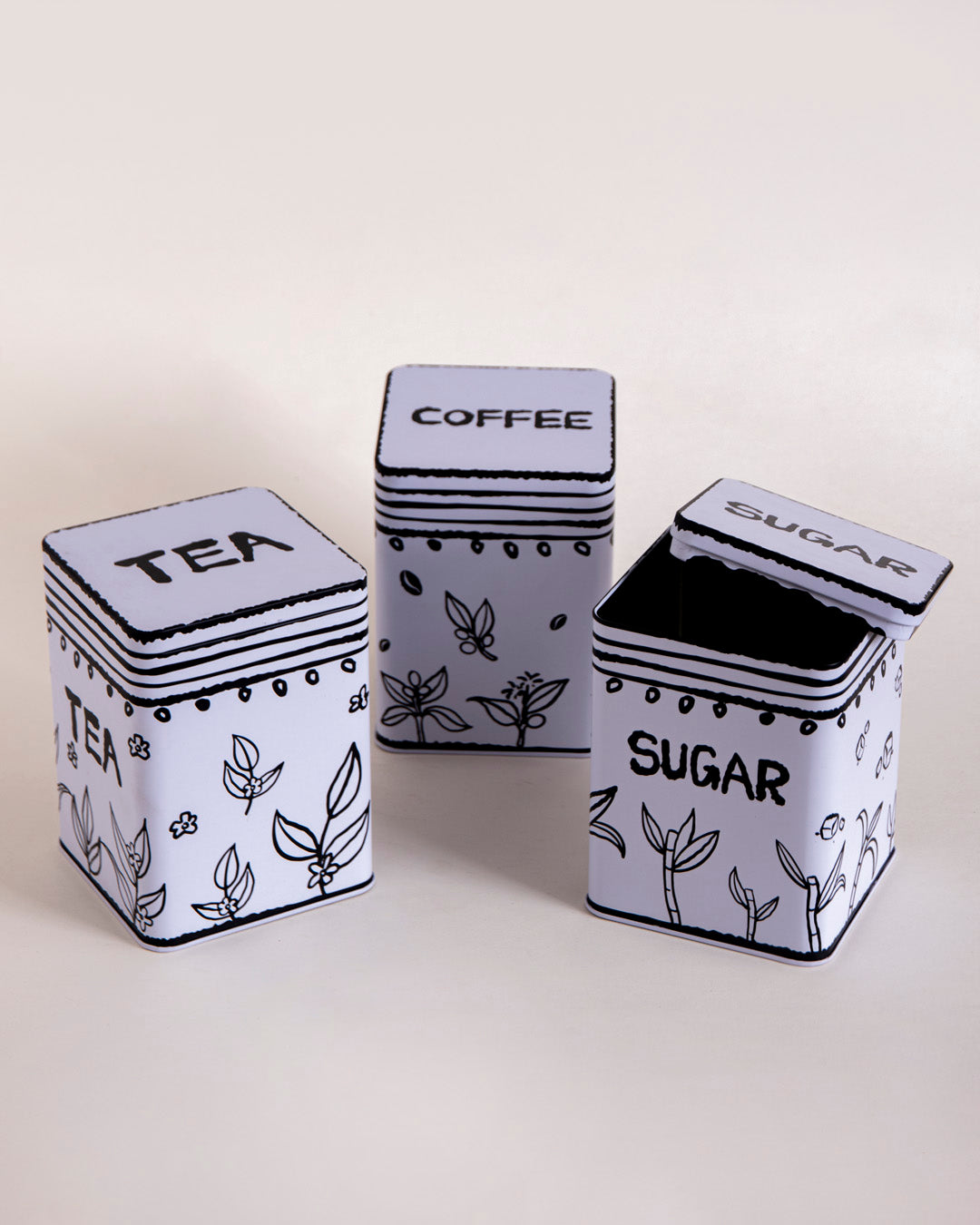 Botanical Bliss Kitchen Storage Canisters - Set Of 3