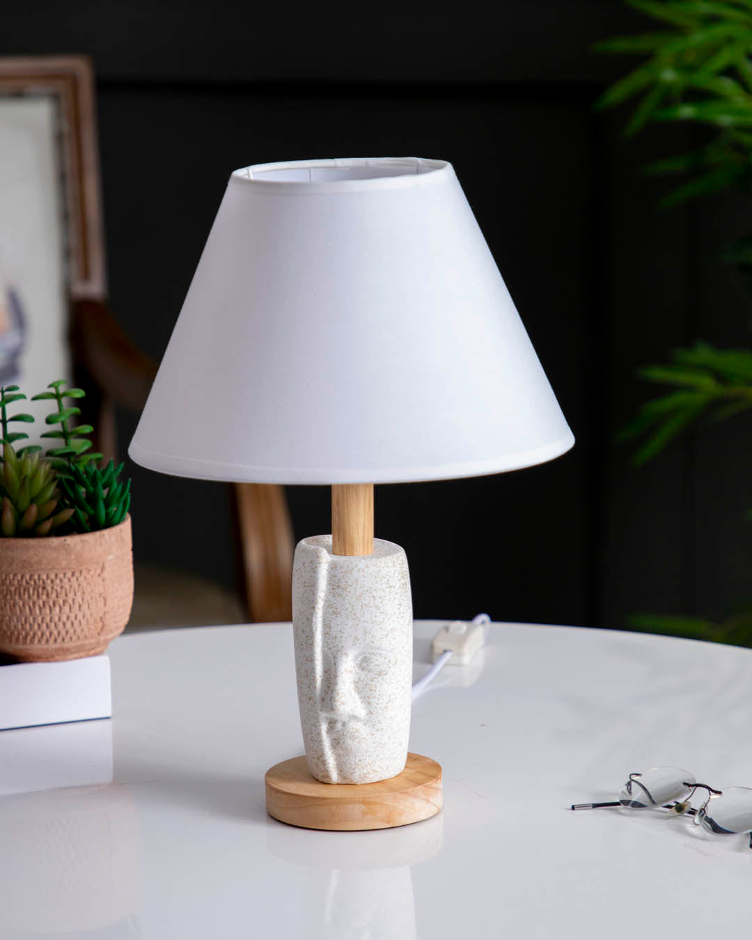 Artistic Expression Table Lamp - White - The Decor Kart