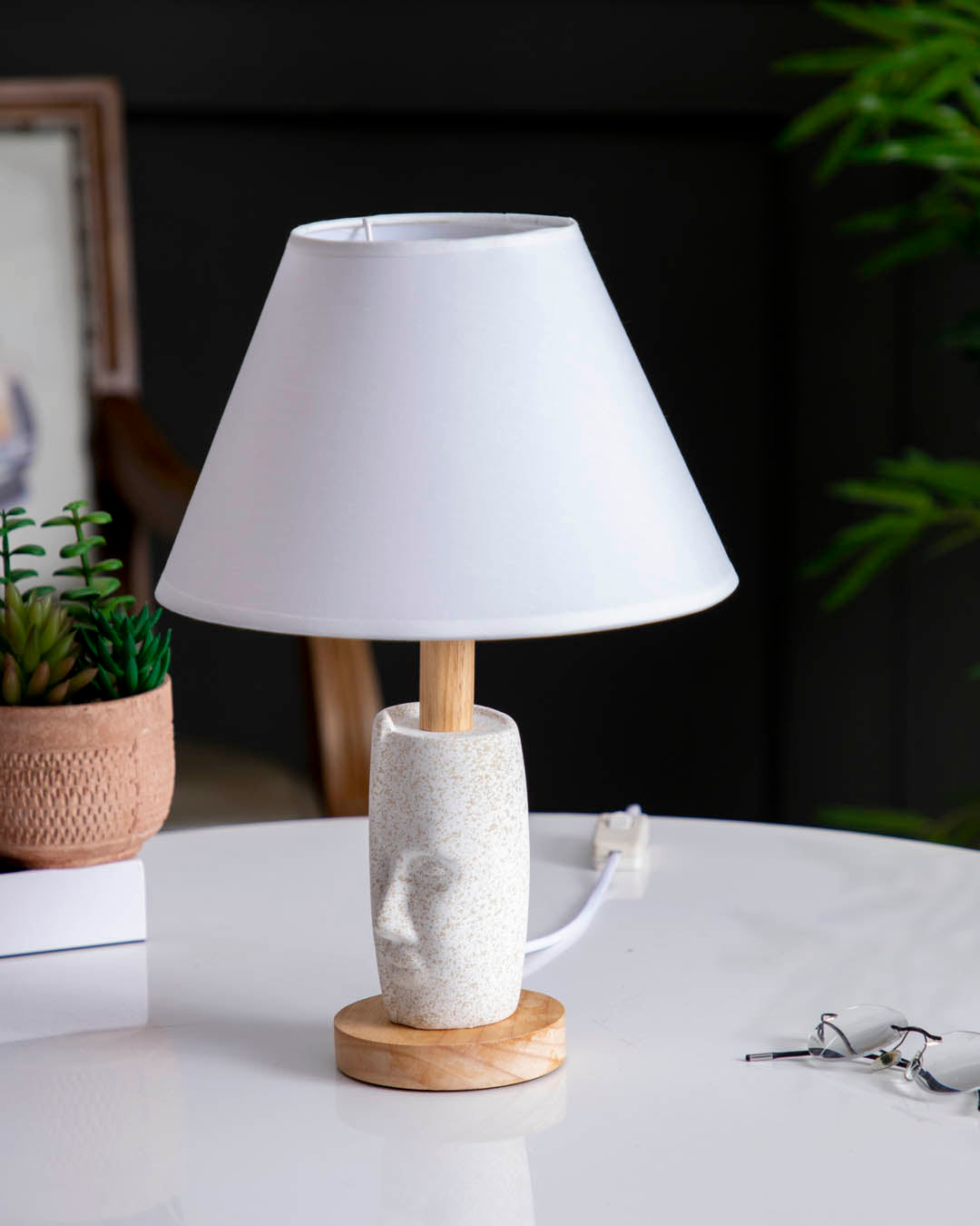 Artistic Expression Table Lamp - White - The Decor Kart