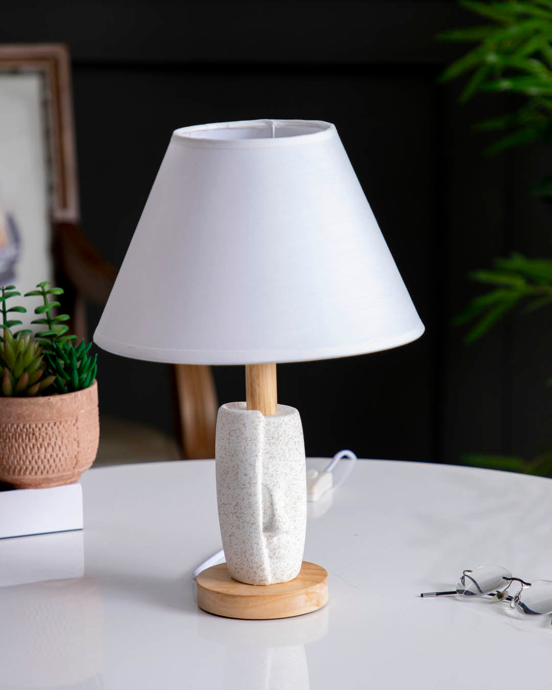 Artistic Expression Table Lamp - White - The Decor Kart