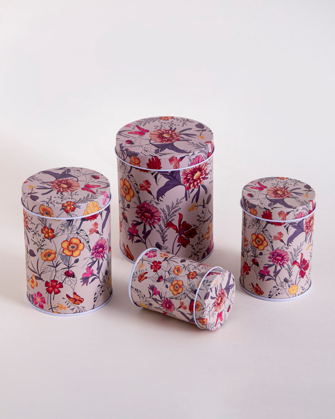 Vintage Floral Storage Canister - Set Of 4