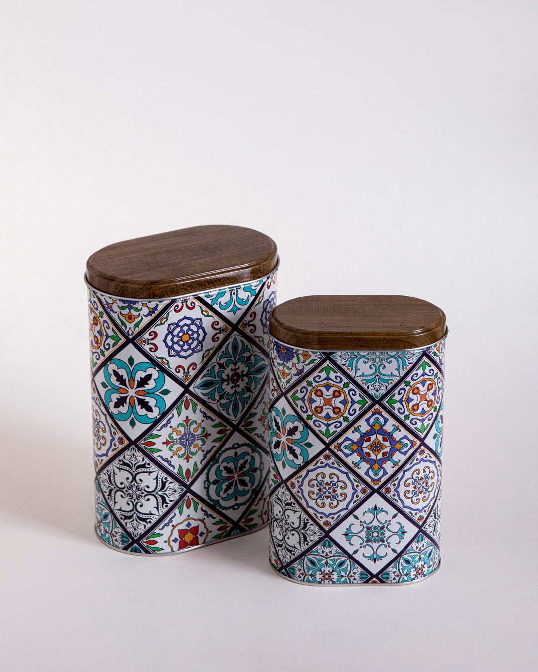 Moroccan Patterned Storage Canister - Set Of 2
