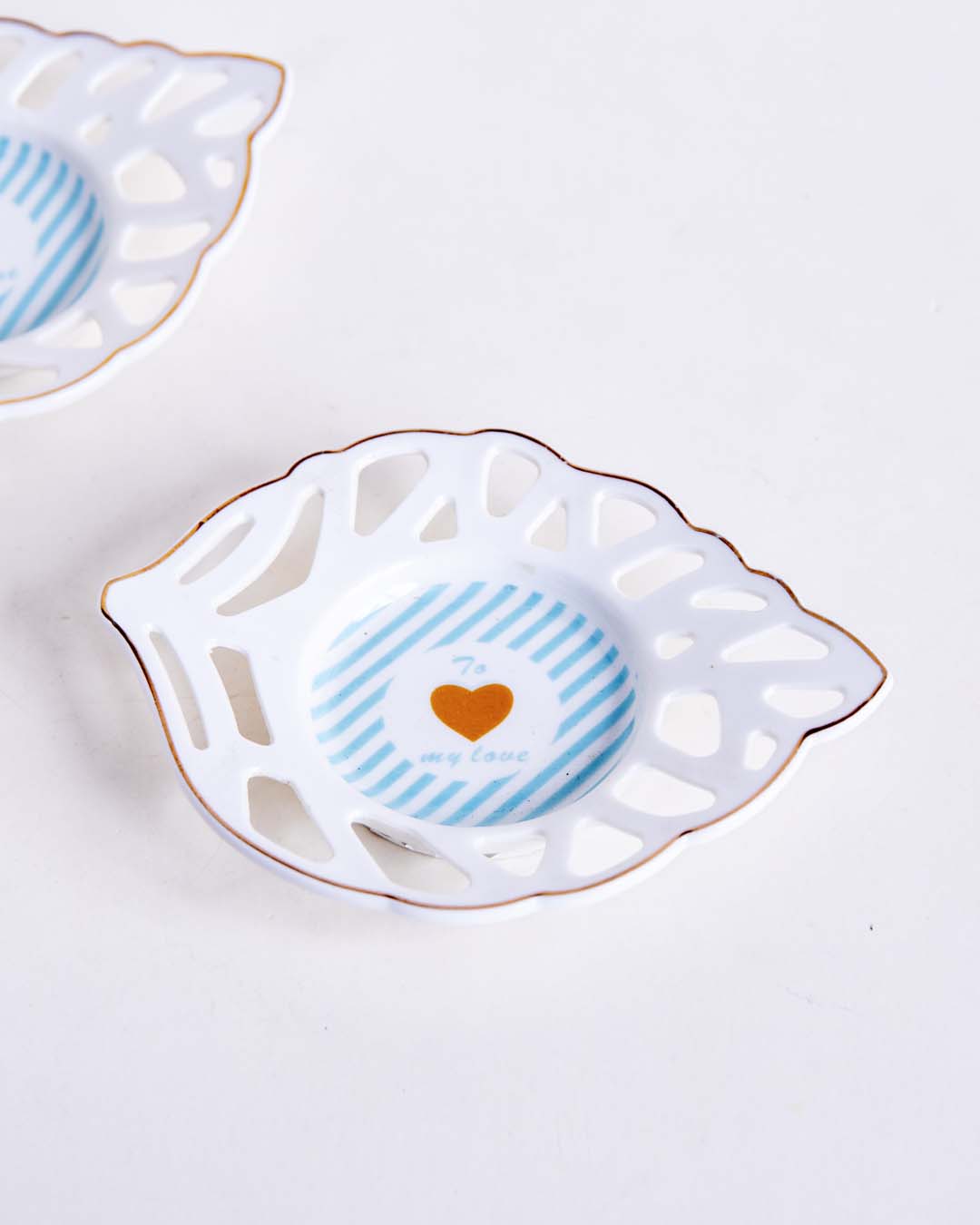 To My Love Leaf Lace Edge Catchall - Set of 2