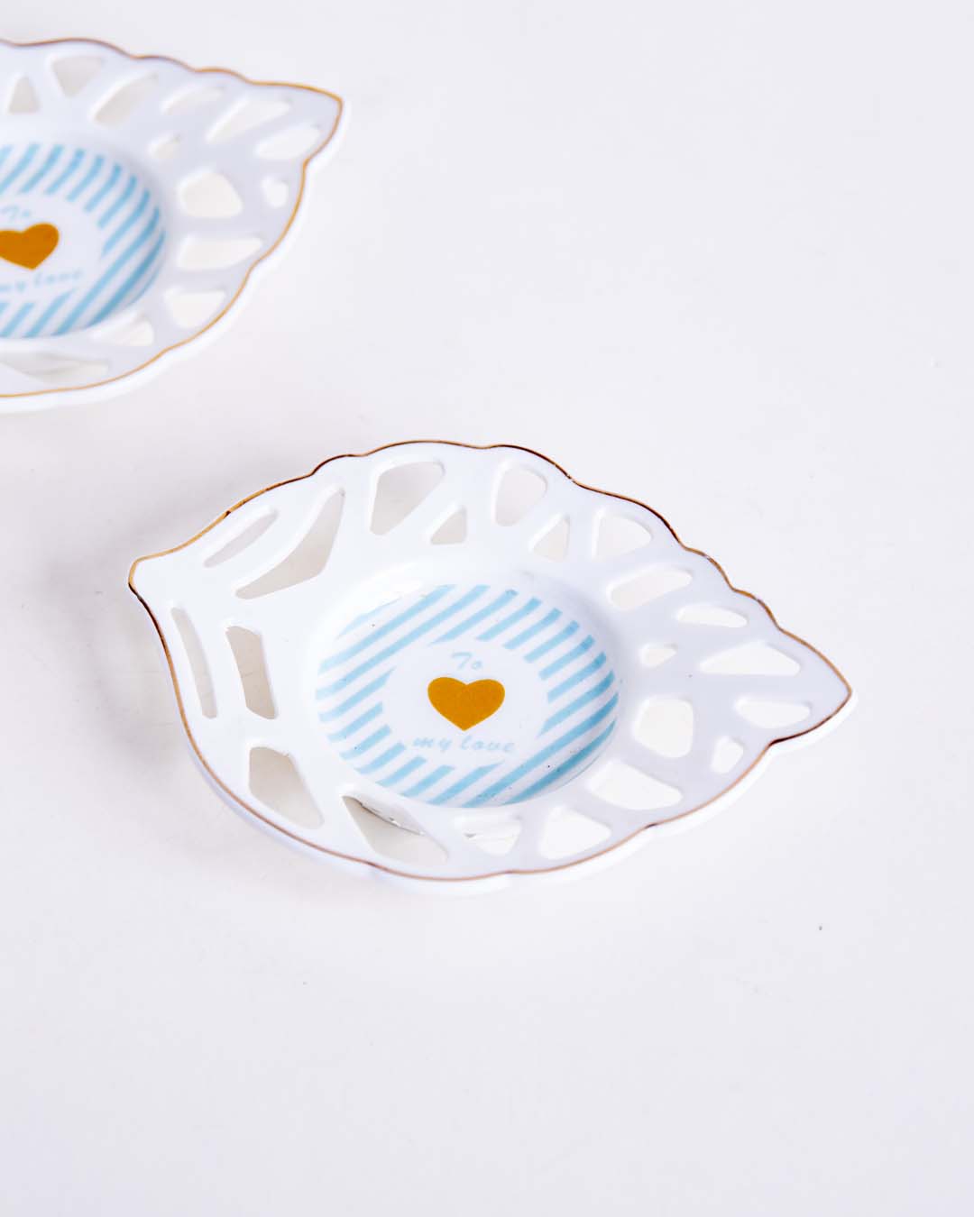 To My Love Leaf Lace Edge Catchall - Set of 2