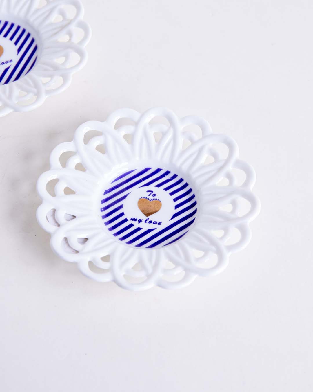 To My Love Lace Edge Catchall - Set of 2