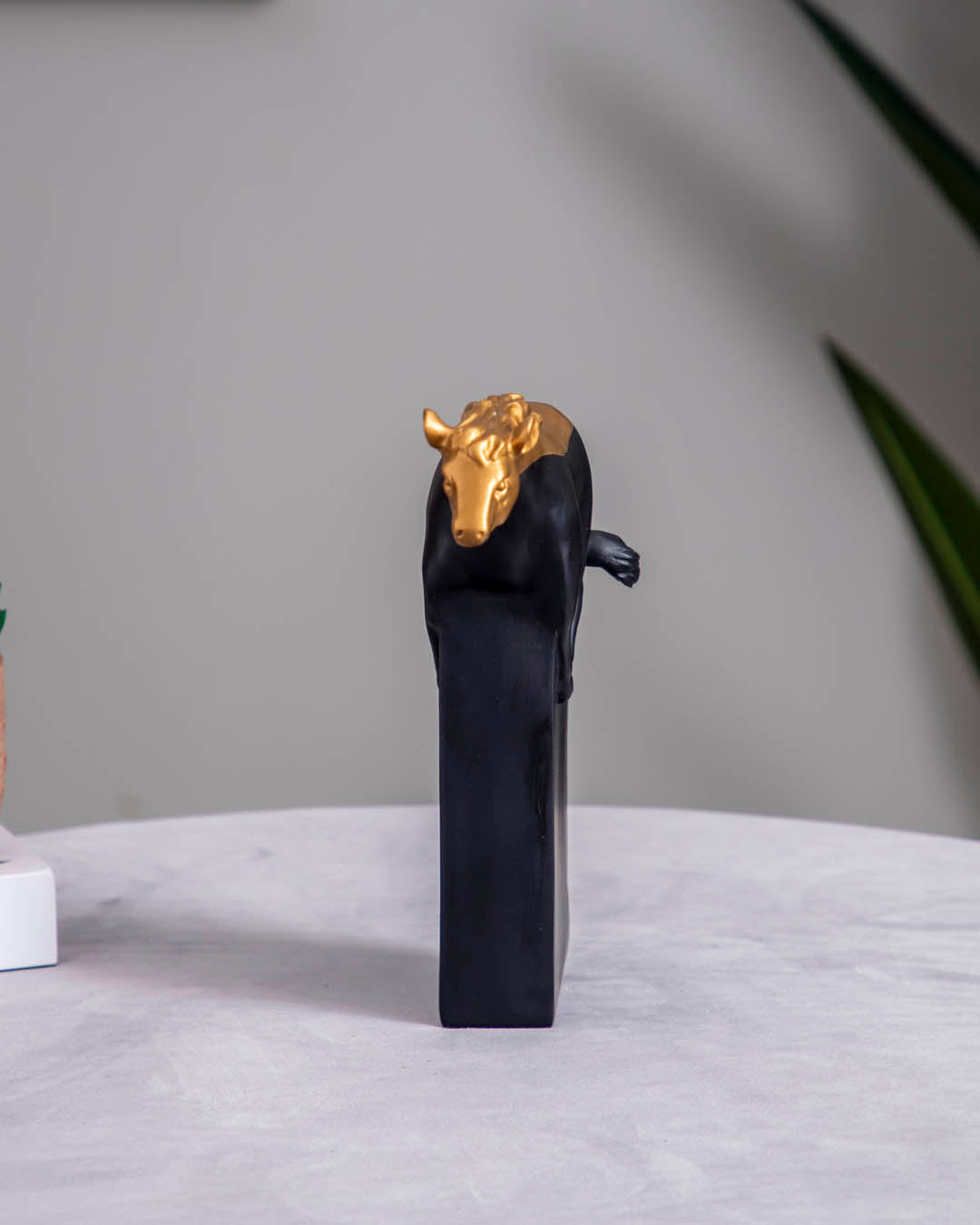 'Galloping Grace' Gold & Black Horse Figurine