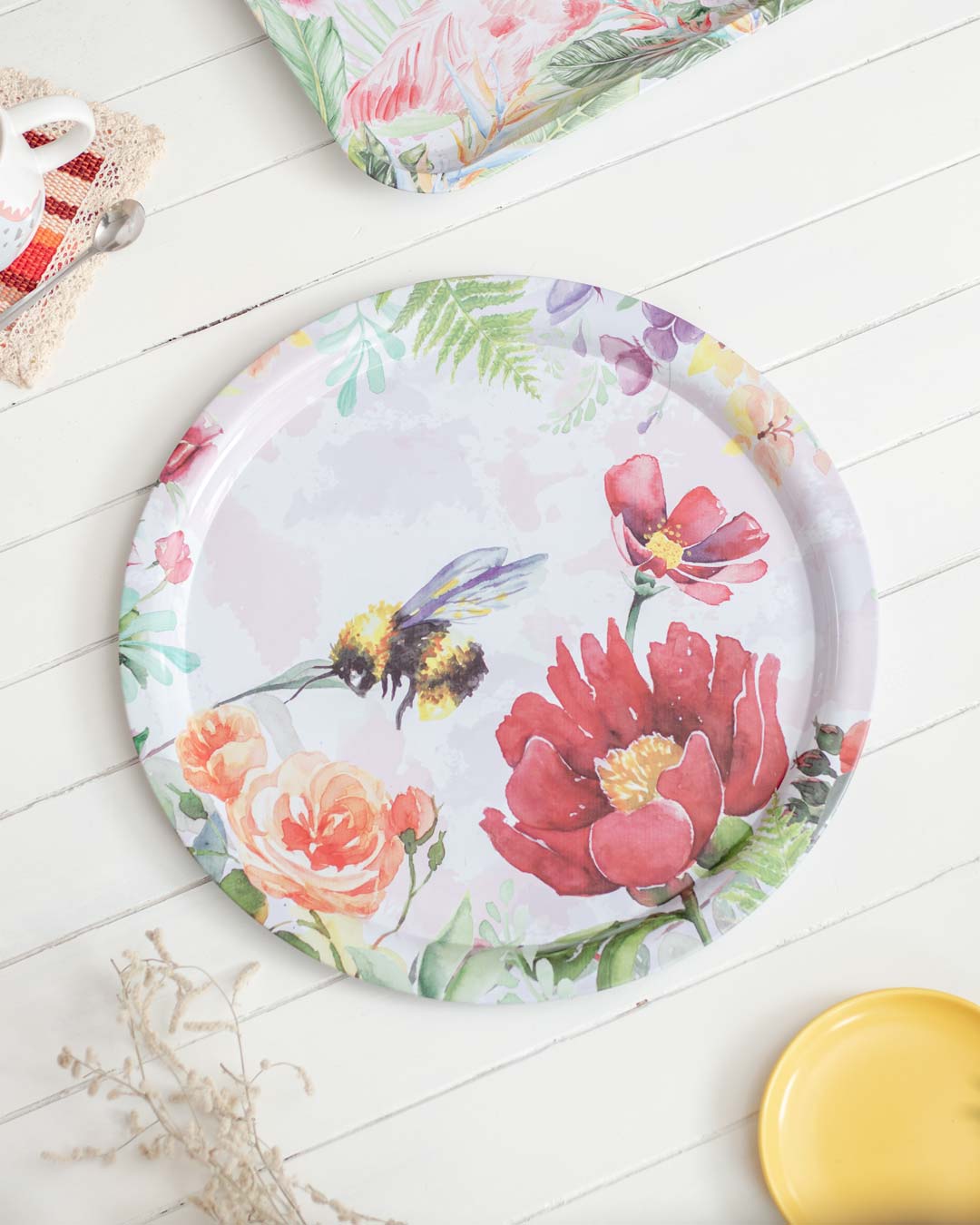'Nectar' Round Serving Tray- set of 2 - The Decor Kart