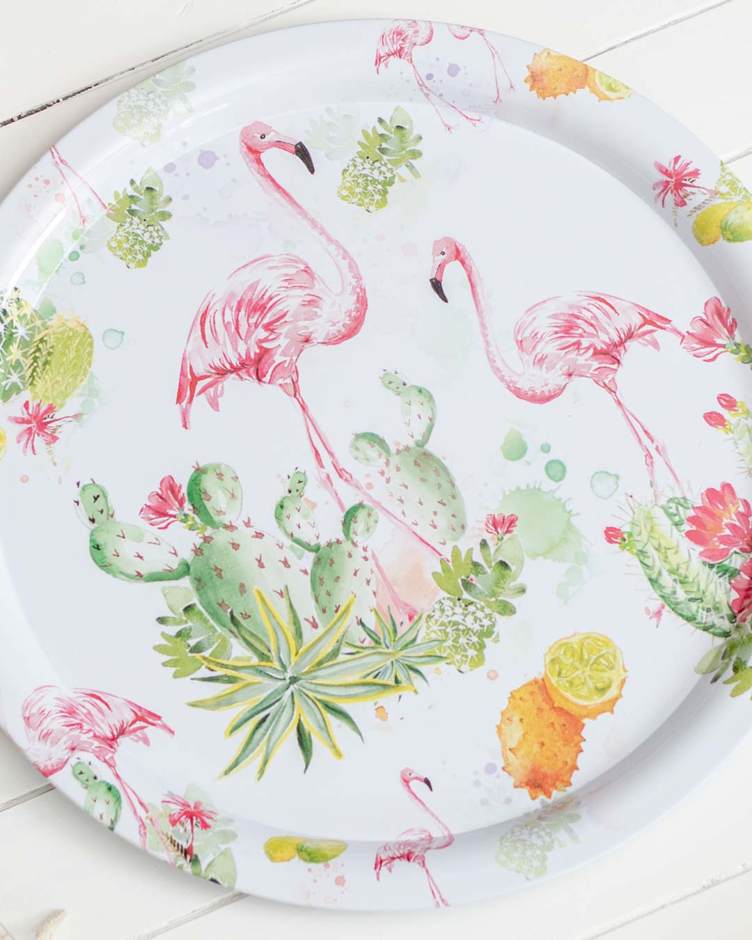 'Flamingo' Round Serving Tray- set of 2 - The Decor Kart