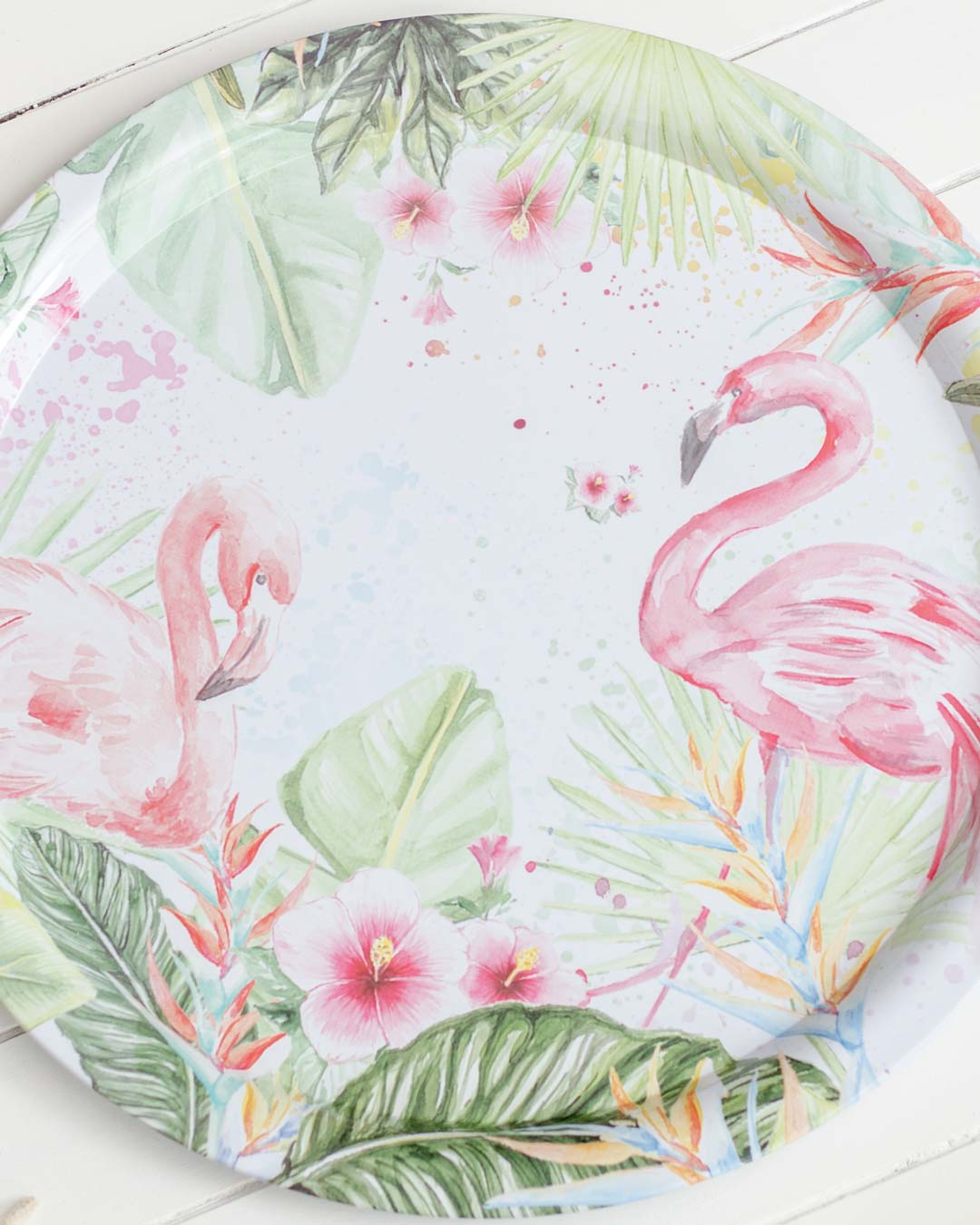 'Flamingo' Round Serving Tray- set of 2 - The Decor Kart