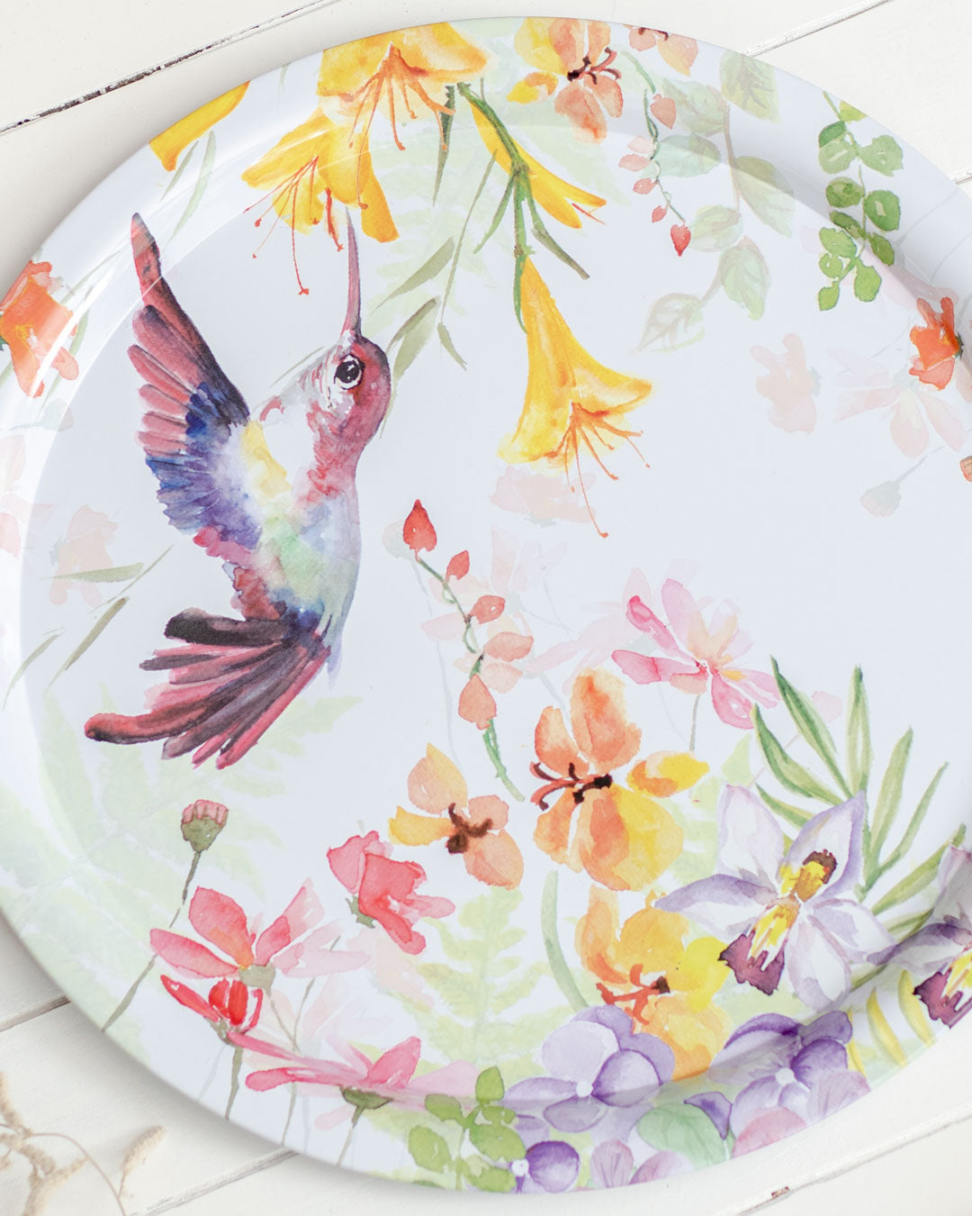 'Hummingbird' Round Serving Tray- set of 2 - The Decor Kart