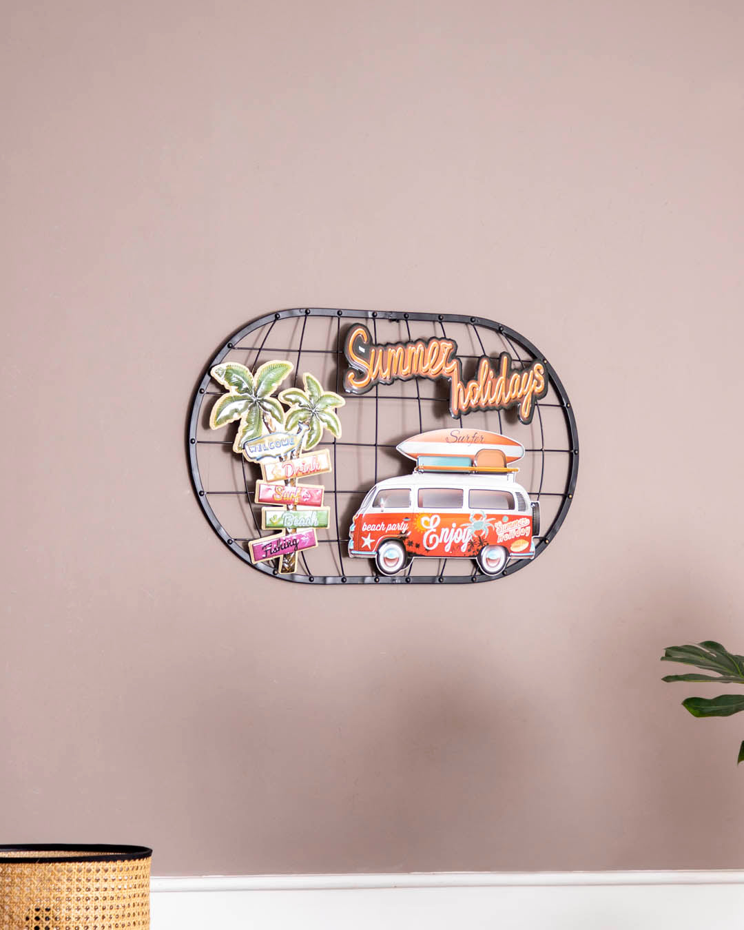 Summer Holidays Hanging Decorative Tinplate - The Decor Kart