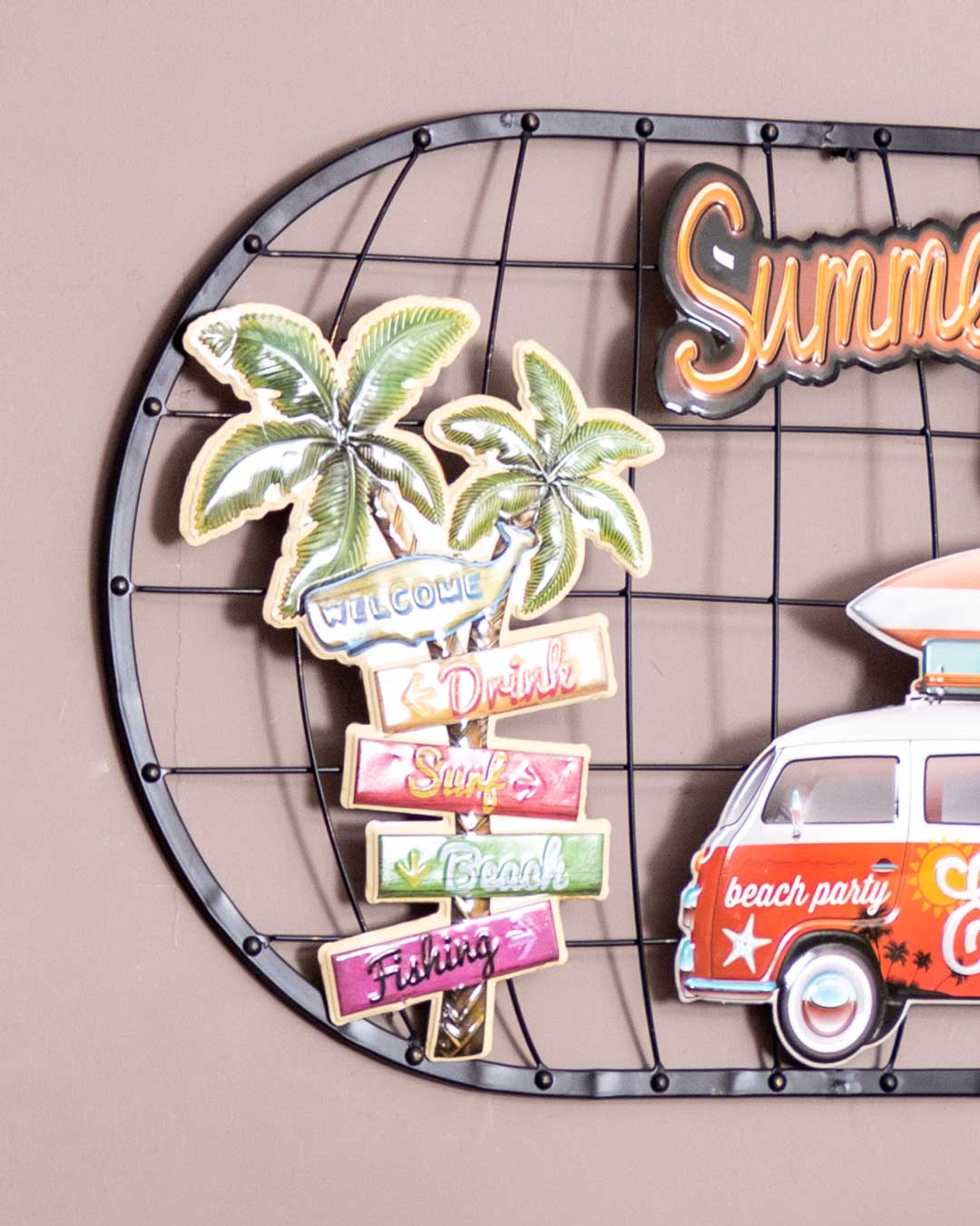 Summer Holidays Hanging Decorative Tinplate - The Decor Kart