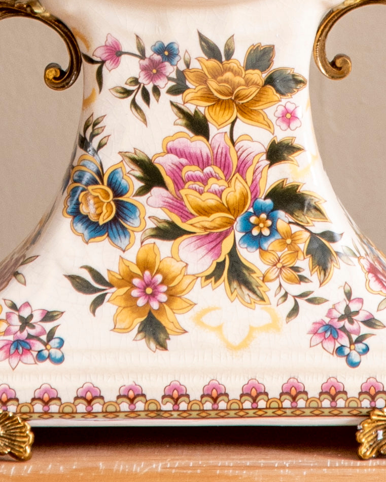'Imperial Floral' Ornamental Decorative Table clock