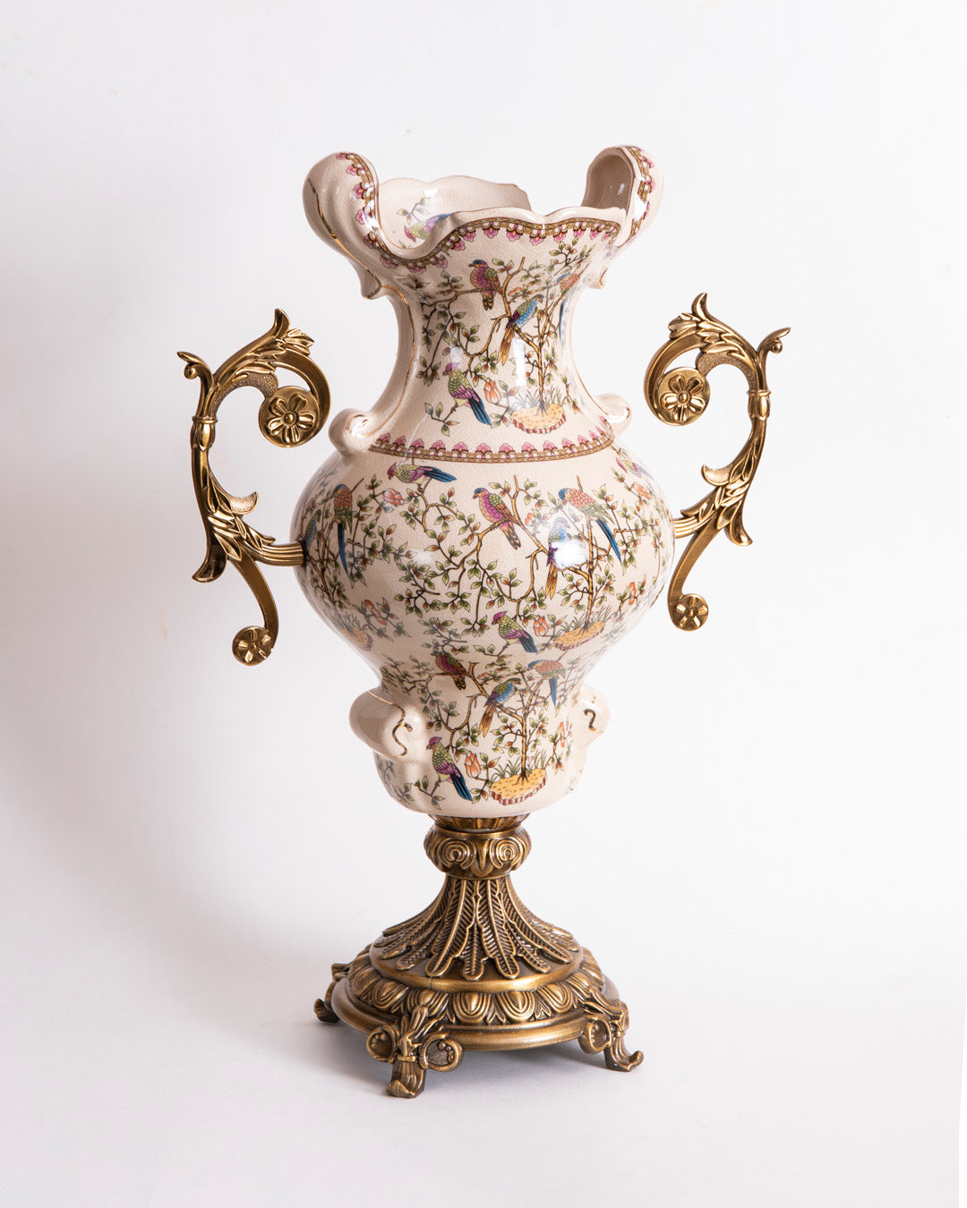 'Imperial Aviary' Victorian Ornamental Vase