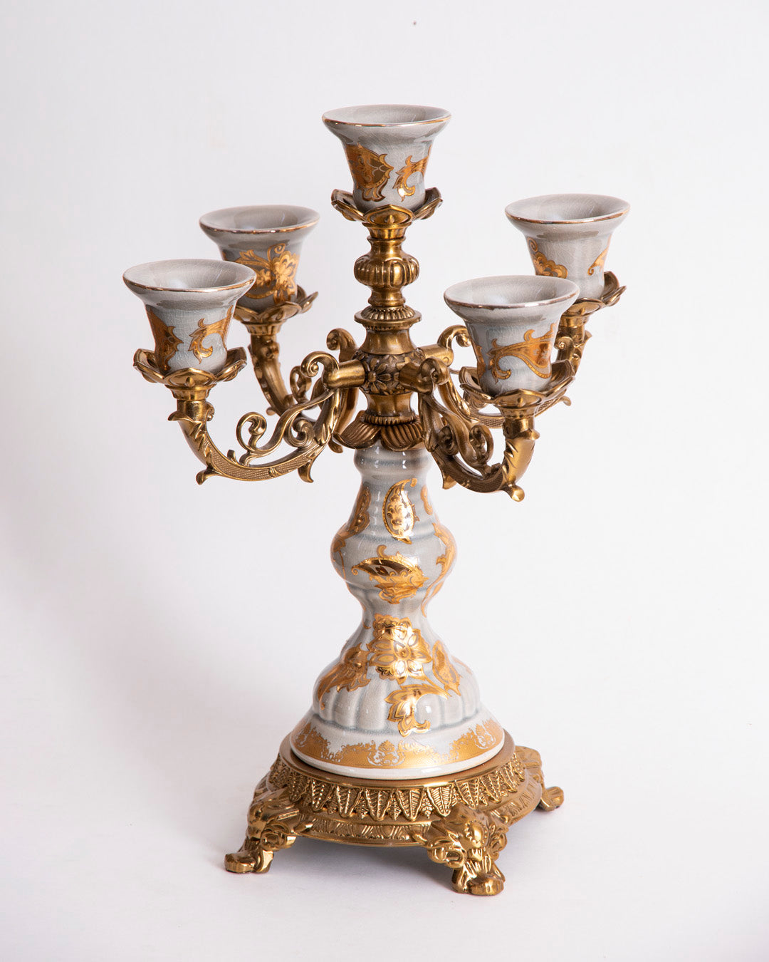 'Golden Celeste' Ornamental Candelabra - 5 Arm