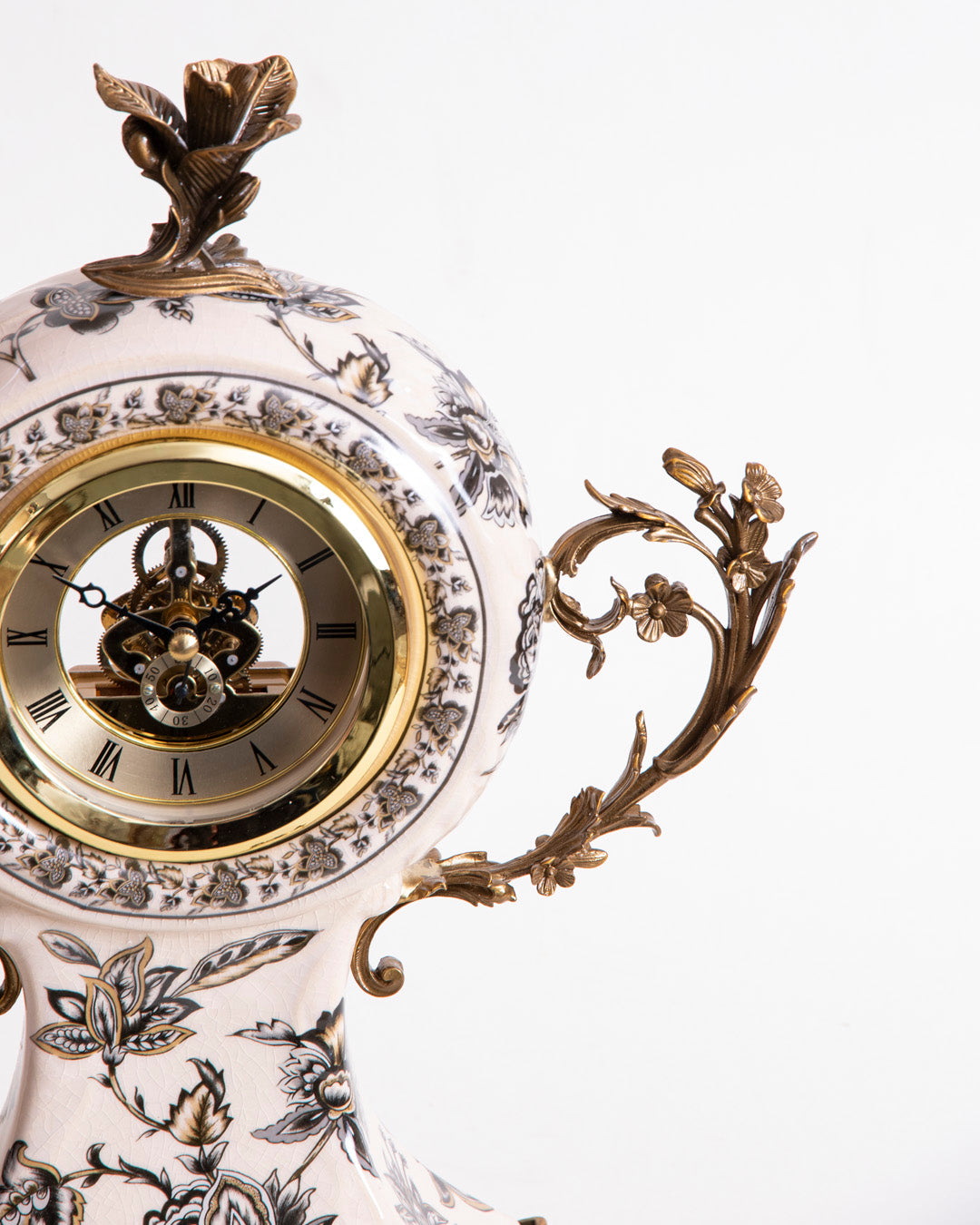 'Royal Noir' Ornamental Decorative Table clock
