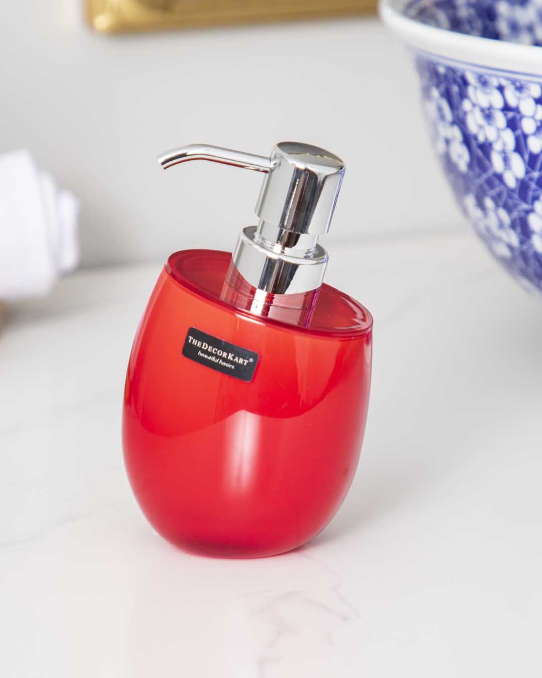 Gentle Glamour Soap Dispenser - Red - The Decor Kart