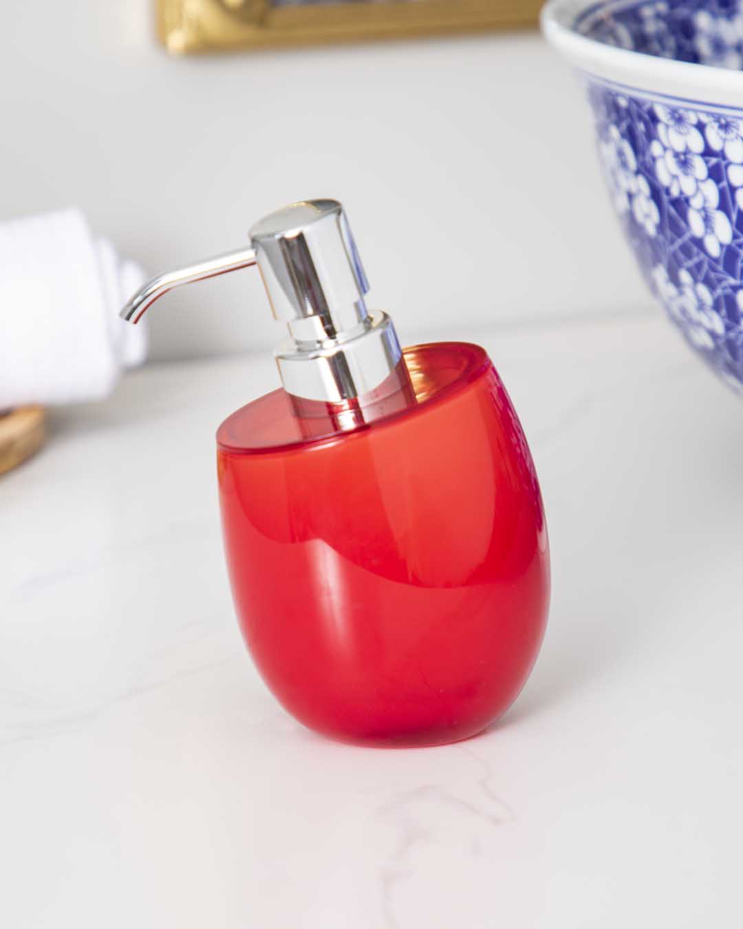 Gentle Glamour Soap Dispenser - Red - The Decor Kart