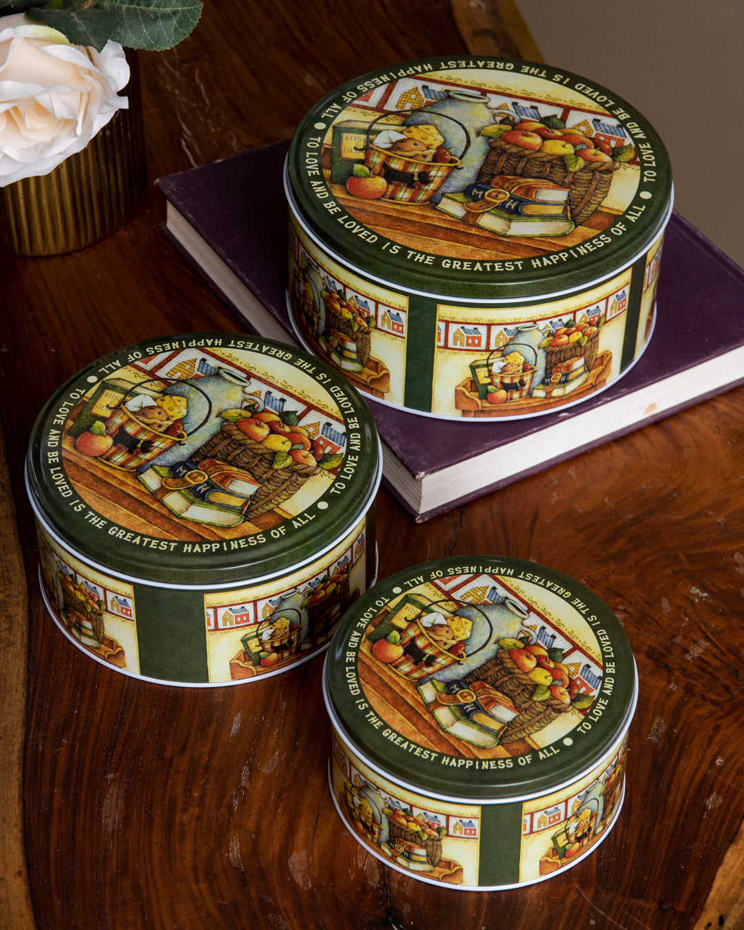 Harvest Pantry Round Storage Canister - Set Of 3