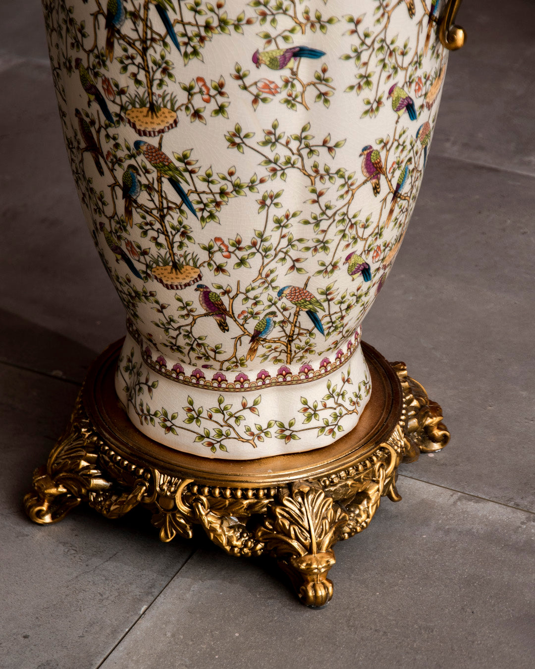 'Imperial Aviary' Ornamental Floor Vase