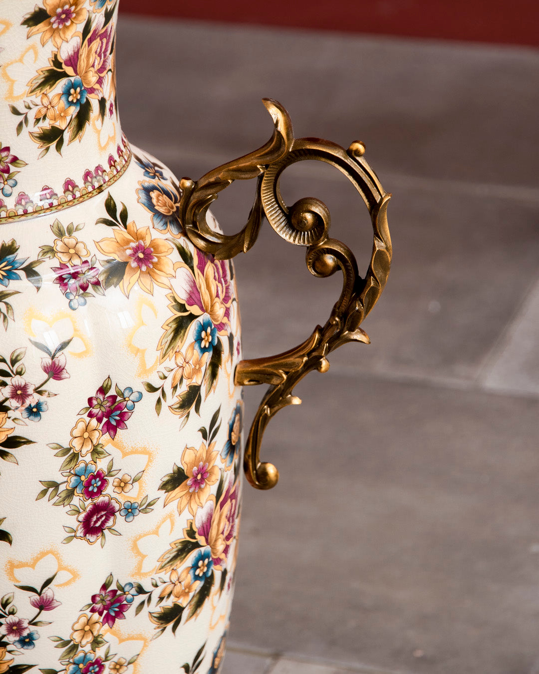 'Imperial Floral' Ornamental Floor Vase