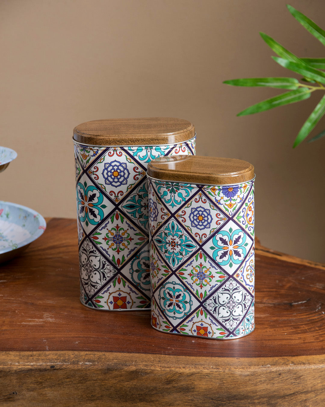 Moroccan Patterned Storage Canister - Set Of 2