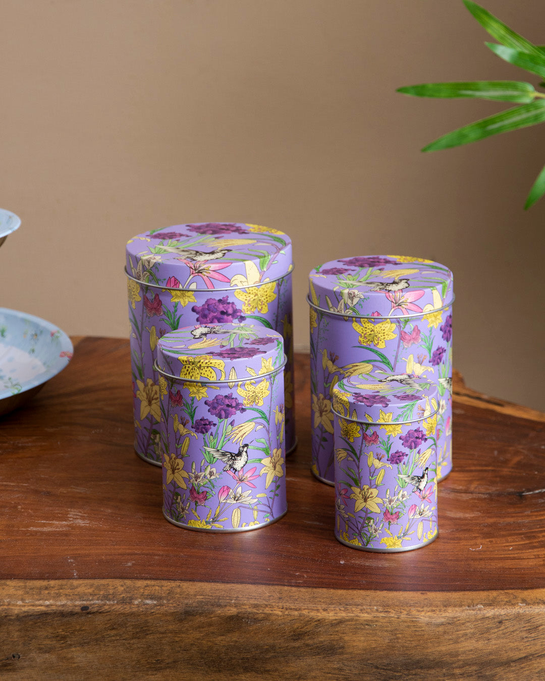 Vintage Floral Storage Canister - Set Of 4