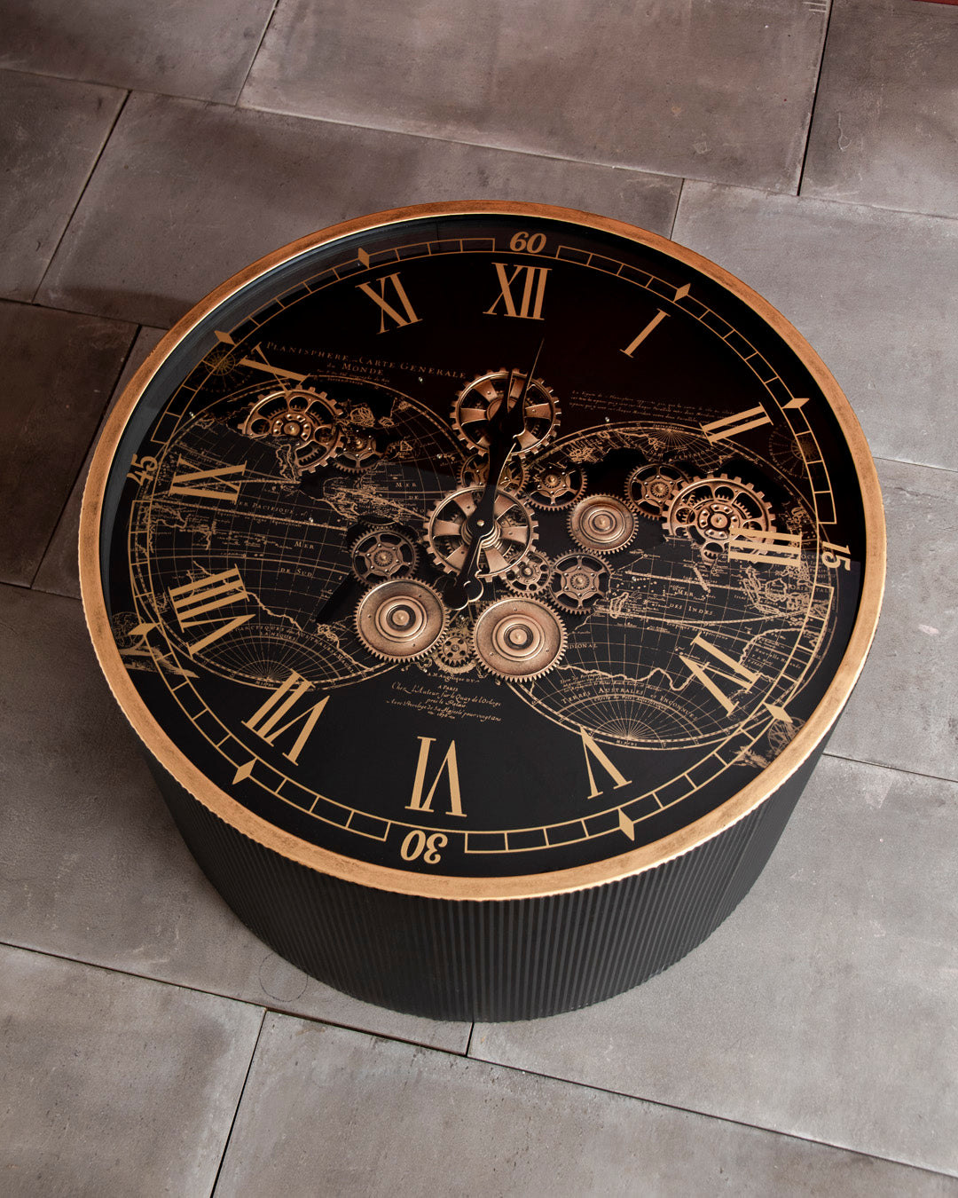 Gear Fusion Coffee Table with Clock Top - Big