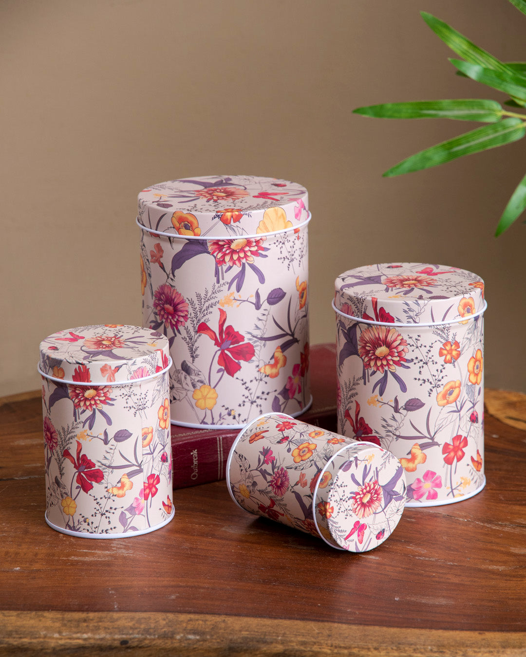Vintage Floral Storage Canister - Set Of 4