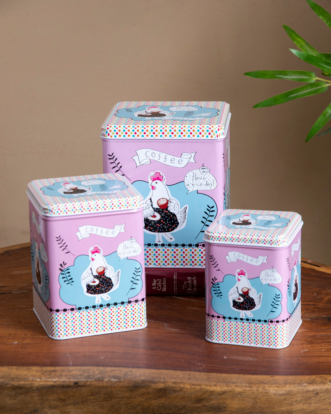 Rooster Storage Canisters - Set Of 3