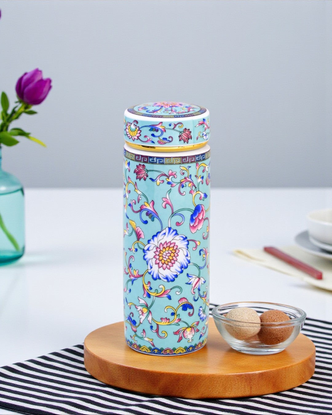 Ceramic Travel Flask - Blue