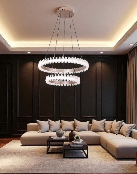 Modern Dual Ring LED Chandelier