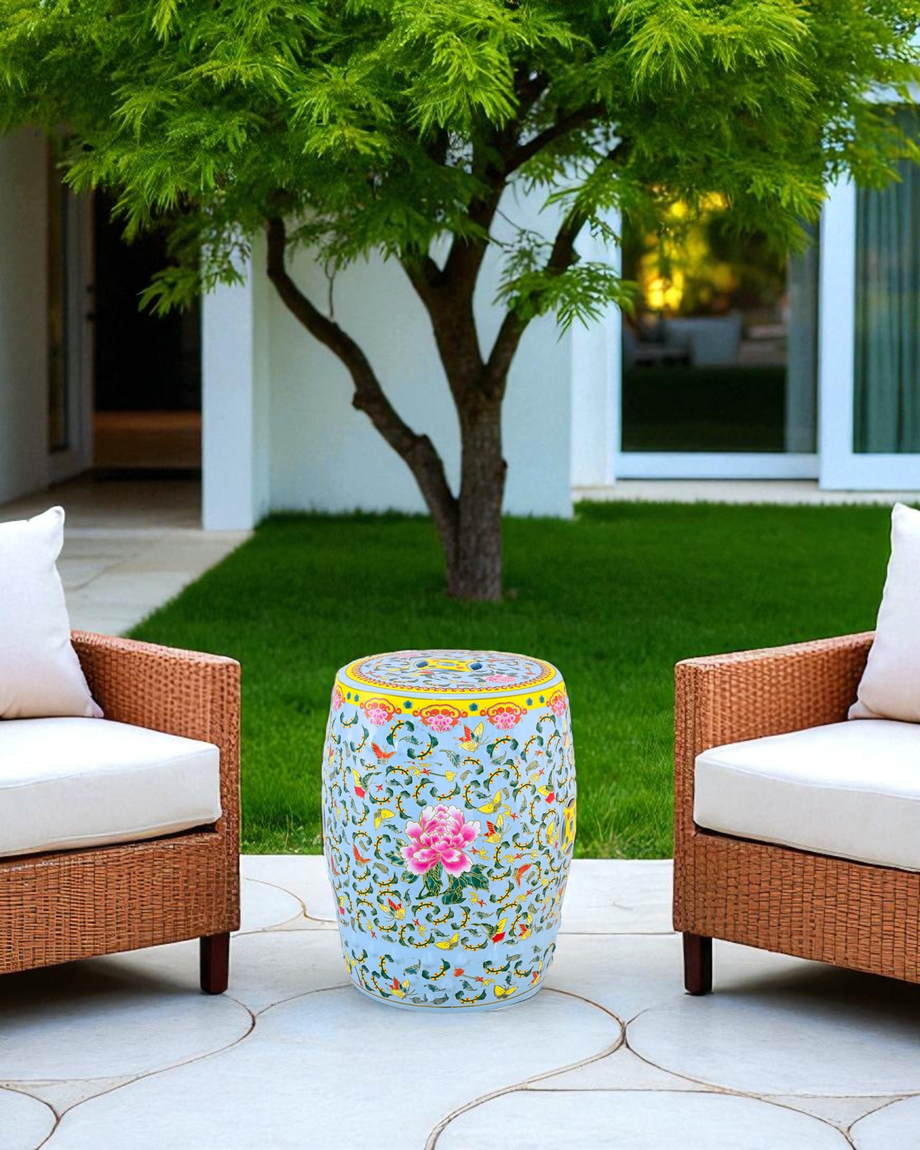 Sky Blossom Garden Stool