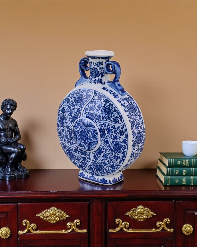 Blue and White Moon Vase