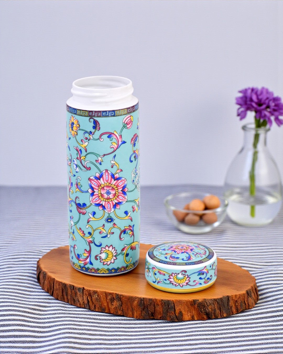 Ceramic Travel Flask - Blue