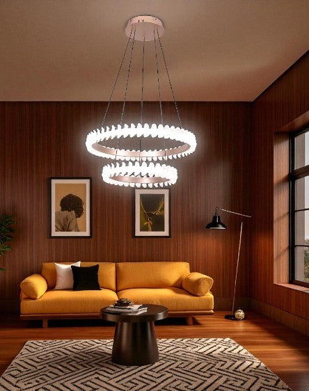 Modern Dual Ring LED Chandelier