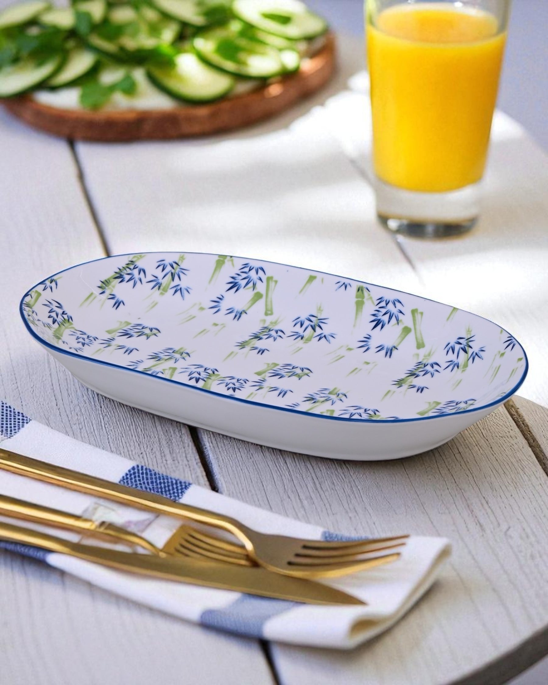 Tranquil Bamboo Serving Platter