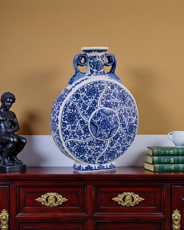 Blue and White Moon Vase