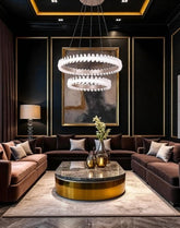 Modern Dual Ring LED Chandelier