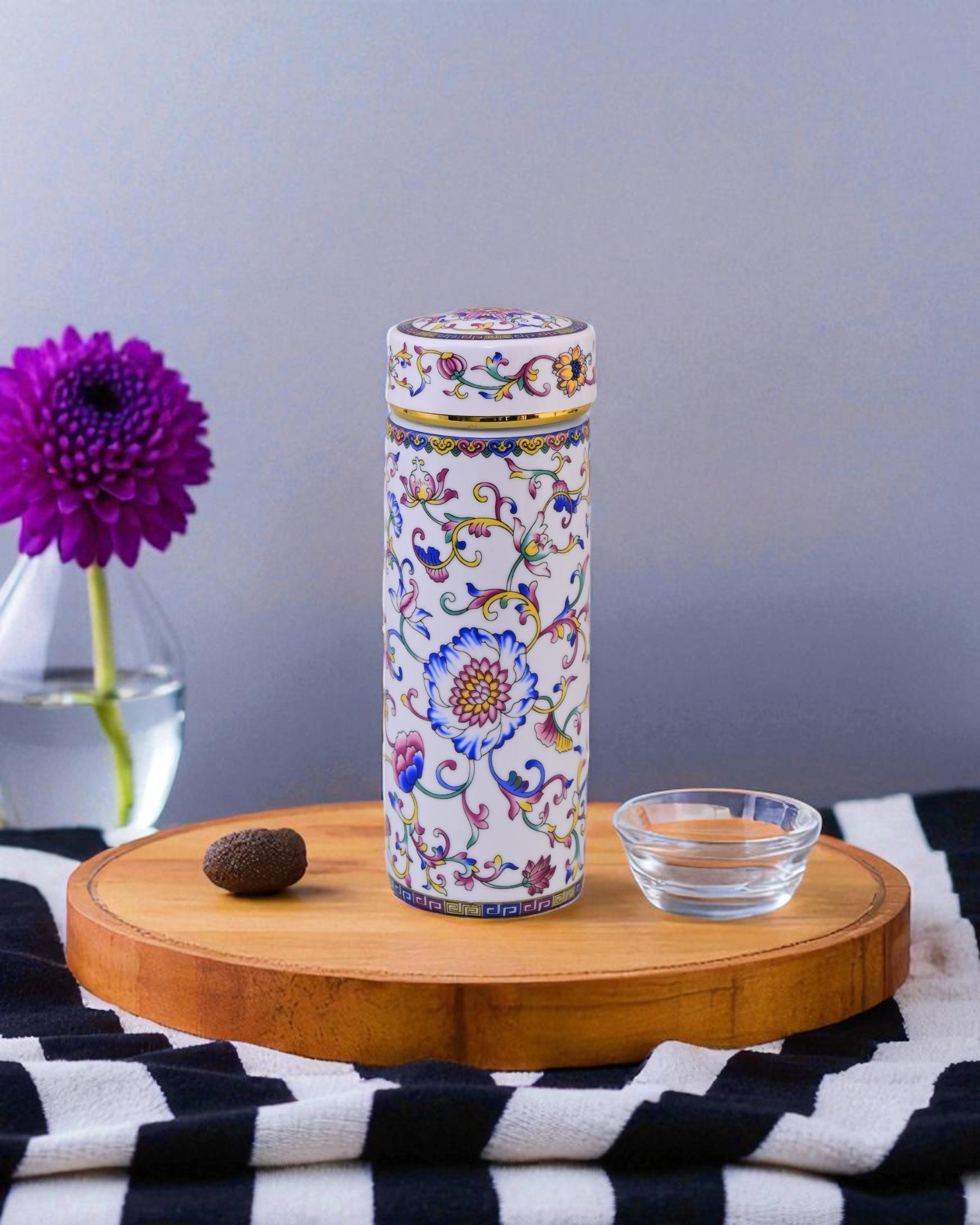 Ceramic Travel Flask - White