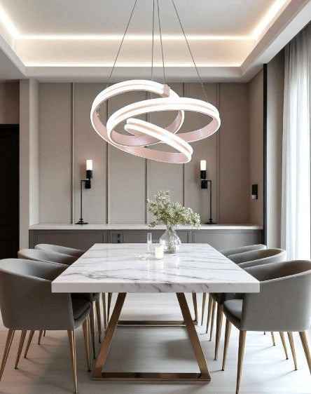 Modern LED Spiral Wave Chandelier