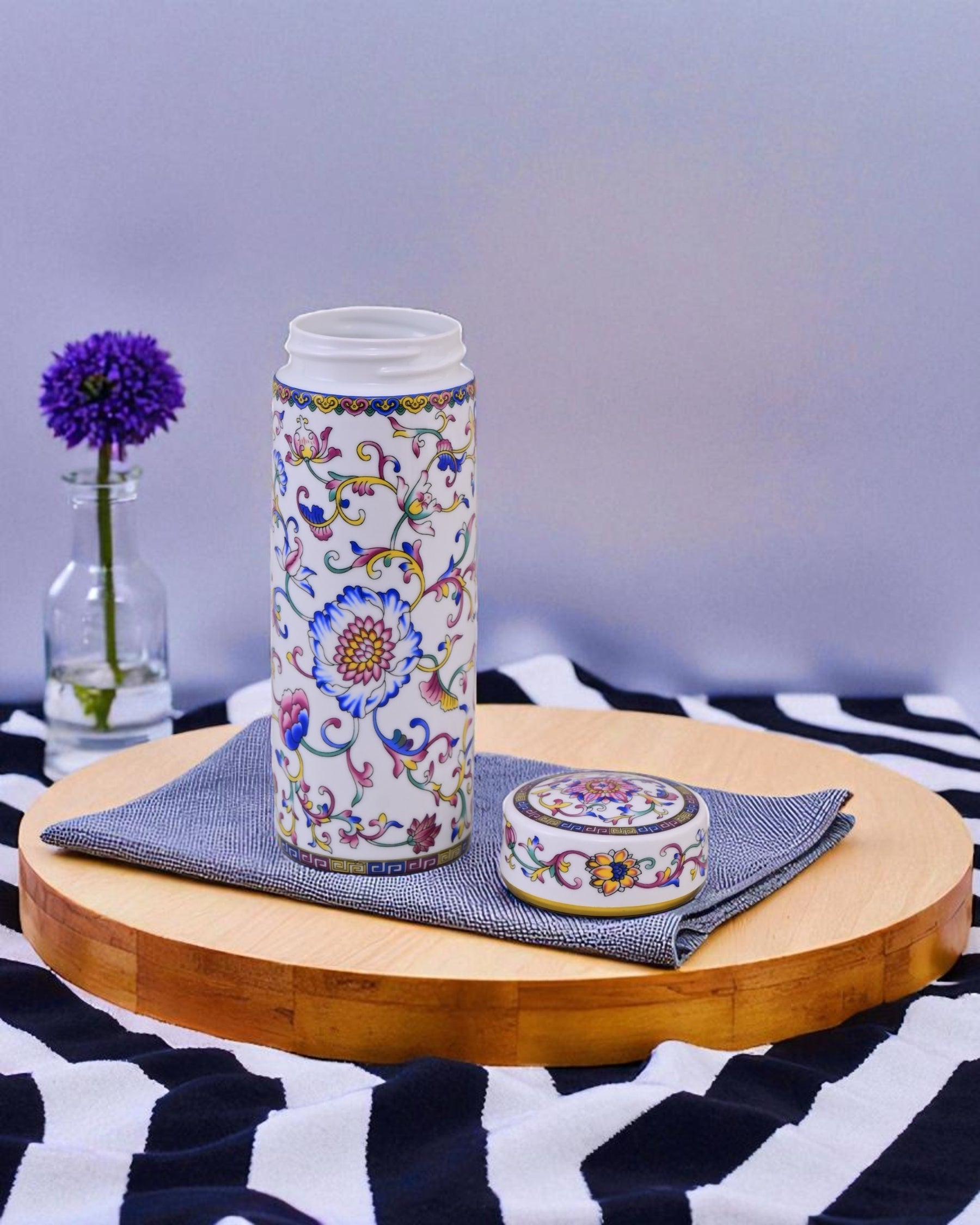 Ceramic Travel Flask - White