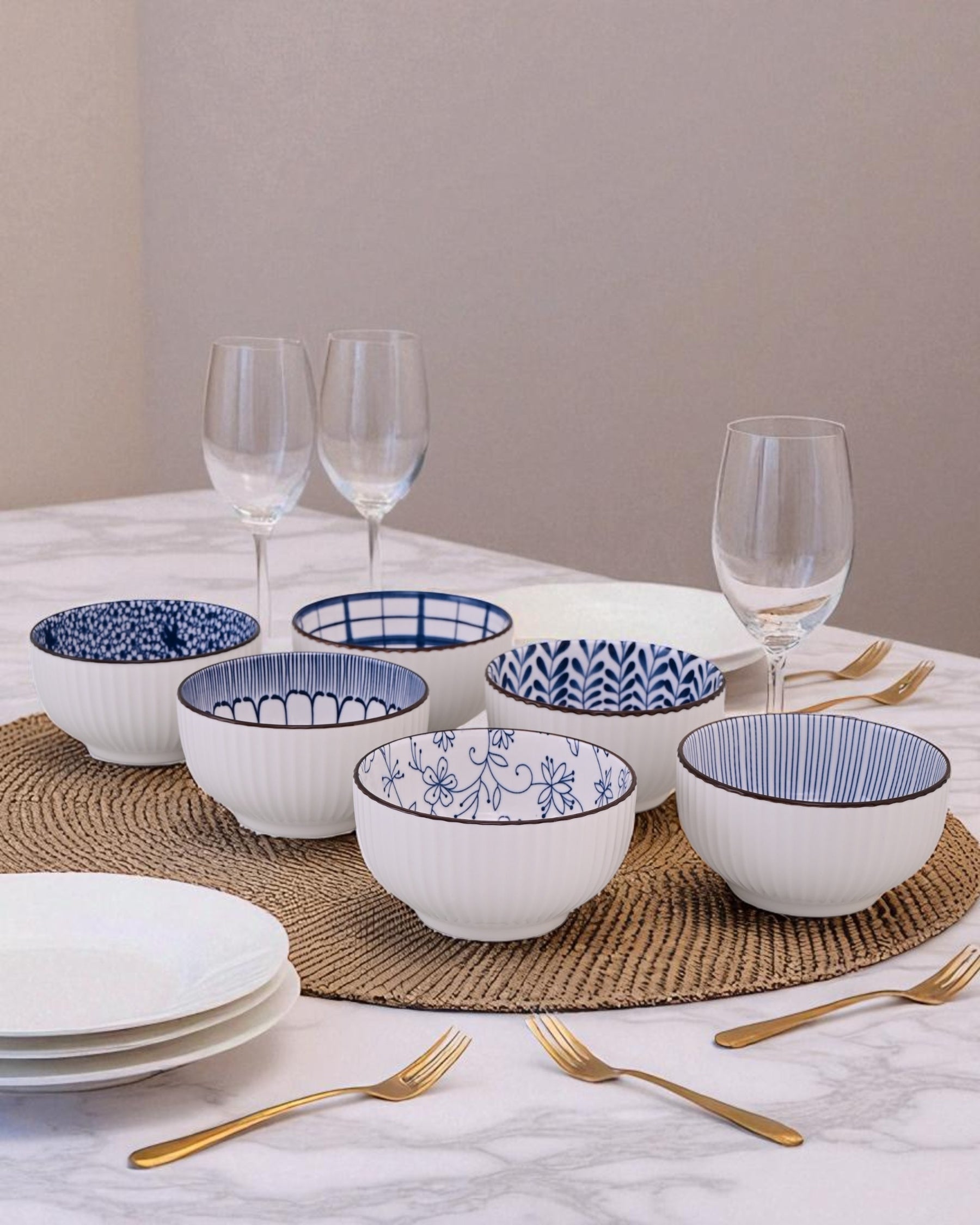 Blue Legacy Japanese-Style Bowl - Set Of 6
