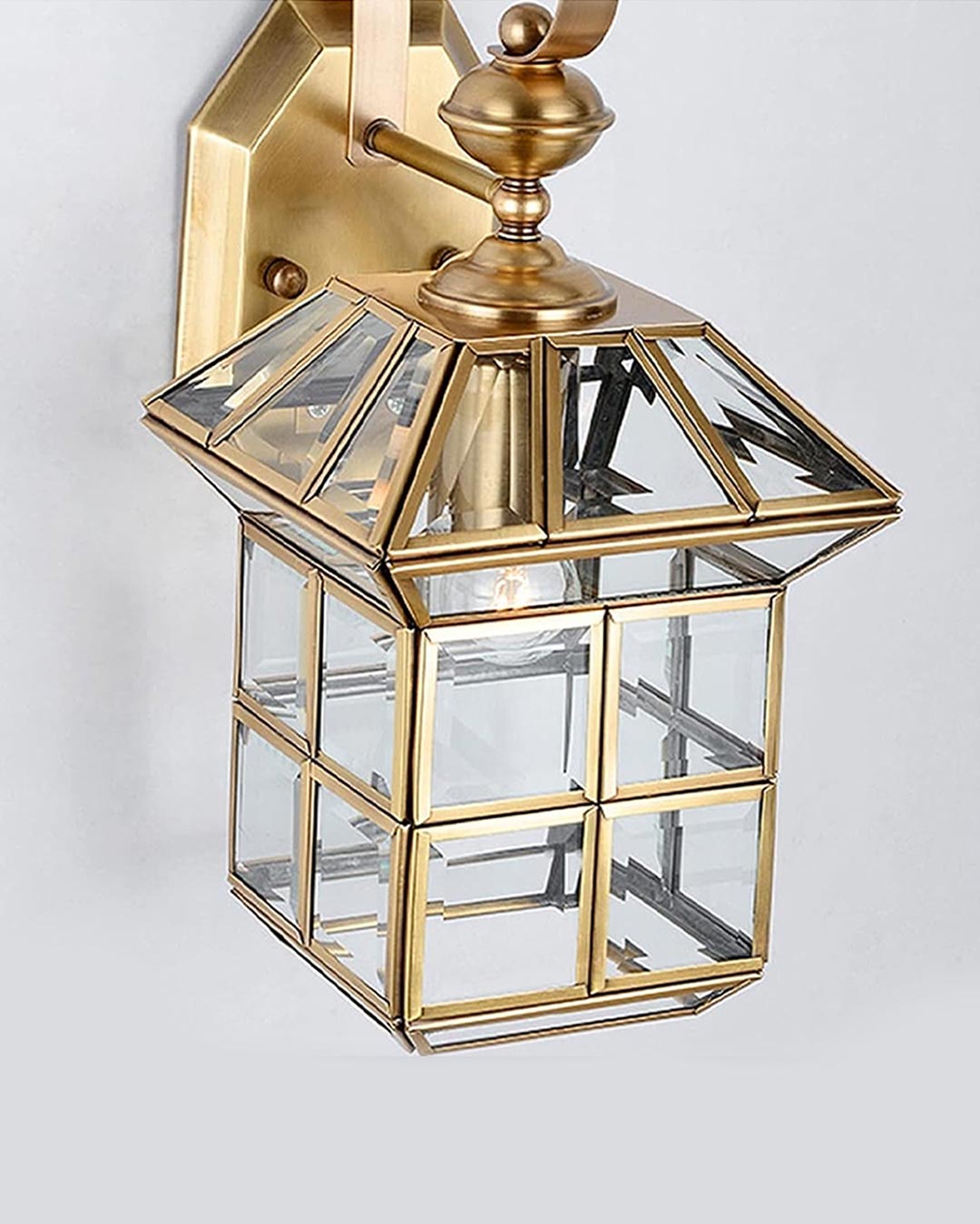 European Vintage Brass Wall Light - The Decor Kart