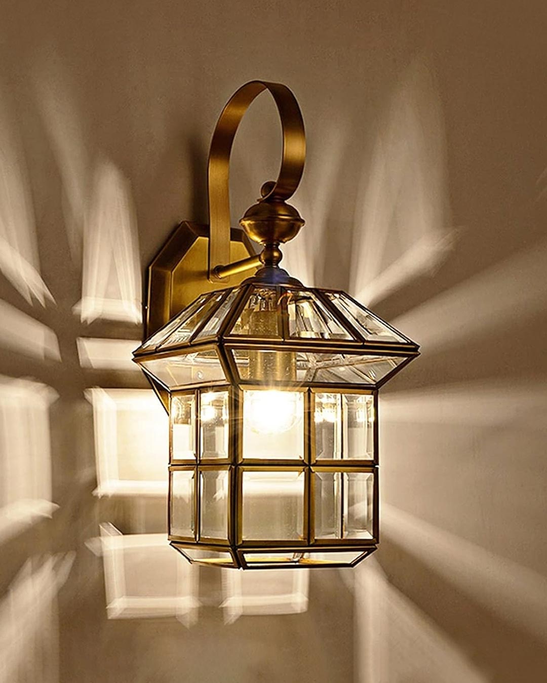 European Vintage Brass Wall Light - The Decor Kart