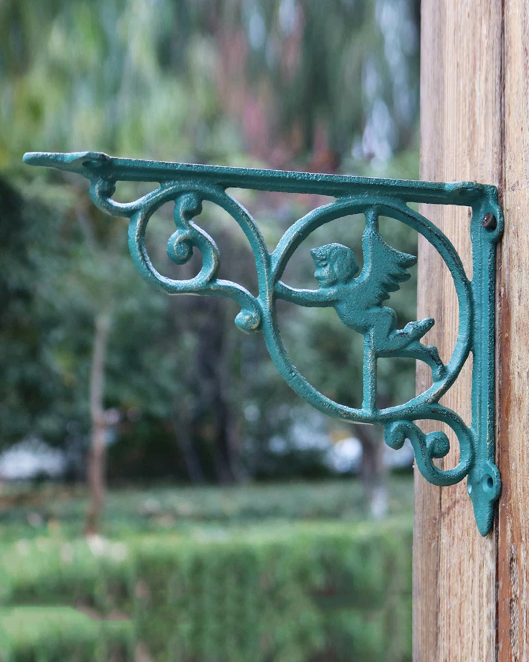 Angel Cherub Cast Iron Decorative Shelf Set
