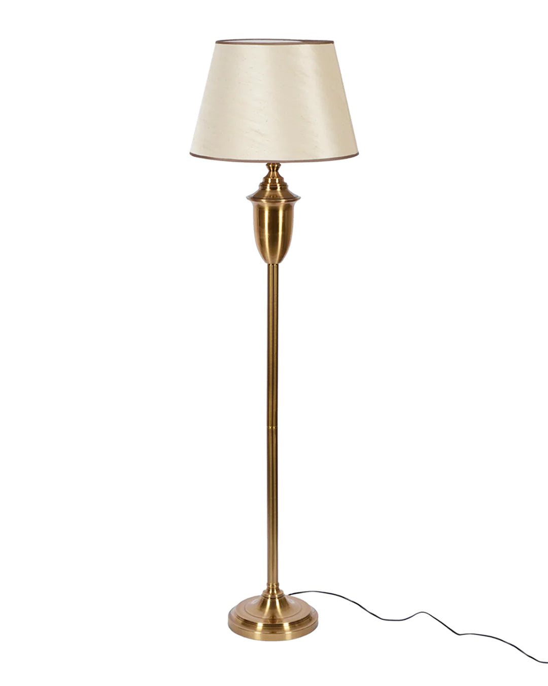 Mid-Century Gold Metal Floor Lamp - The Decor Kart