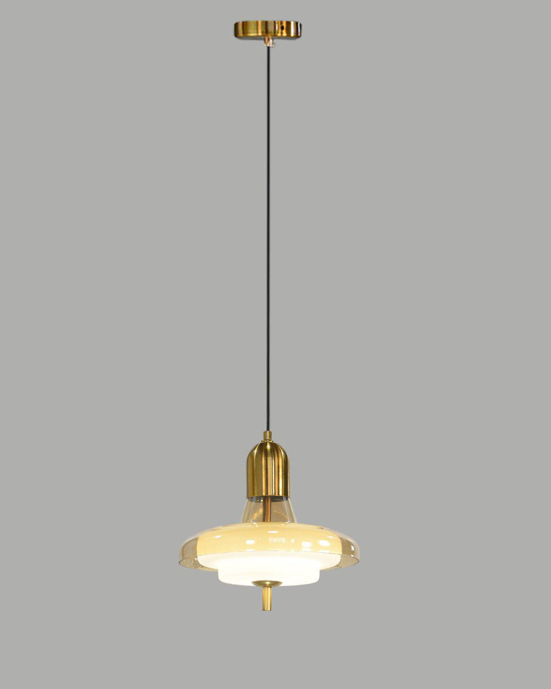 Amber Glass Hanging Pendants Lamp