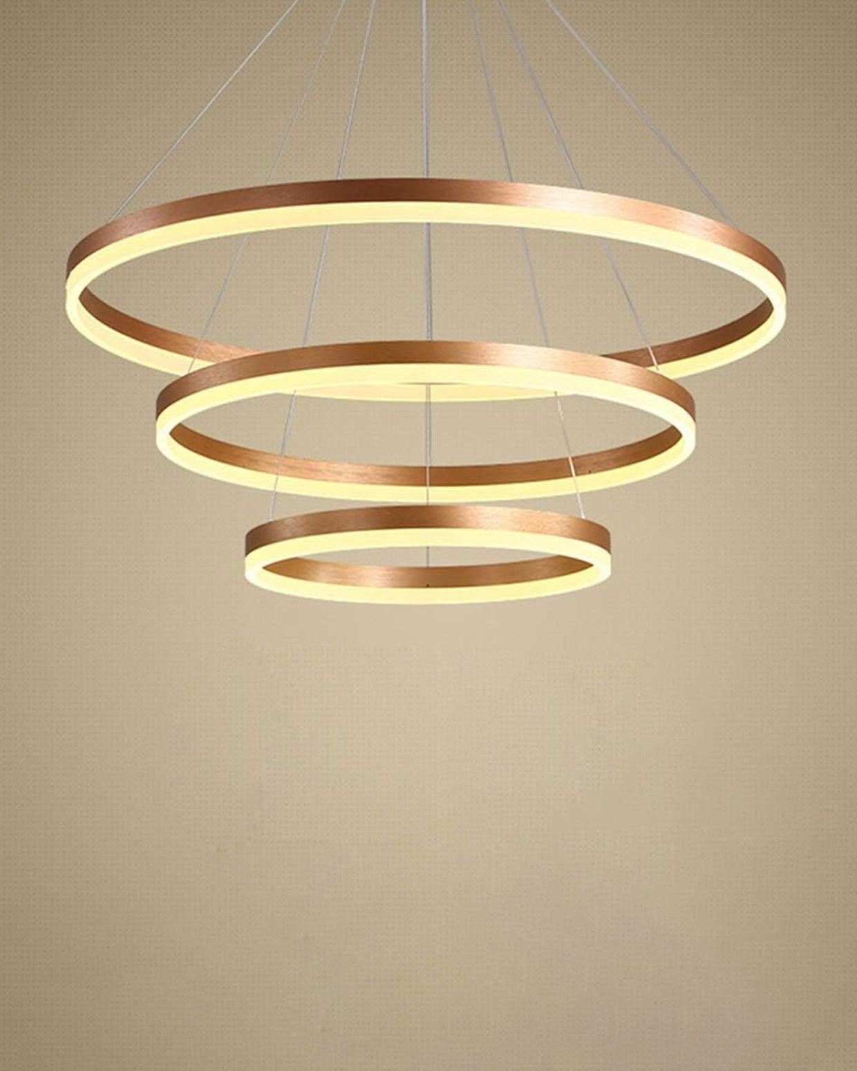 Celeste Halo Triple Ring LED Chandelier