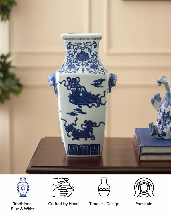 Classic Blue & White Porcelain Vase